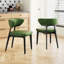Ensemble de 6 chaises de salle à manger modernes entièrement assemblées, revêtement en similicuir blanc et brun caramel, pieds en bois massif-795834296-795834299-795834303