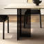 Table de salle à manger rectangulaire française rétro minimaliste