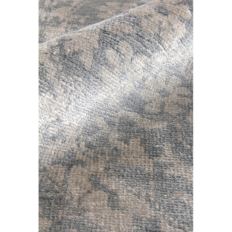 Antique Weave Ikat Area Rug in Gray, Rectangle 10' x 14'