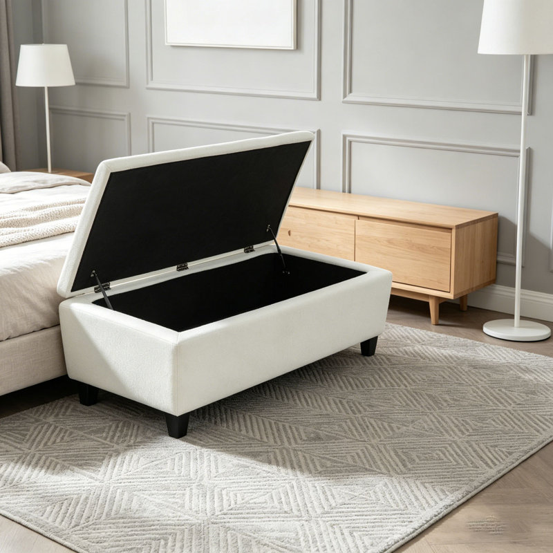 Banc avec rangement, Blanc
