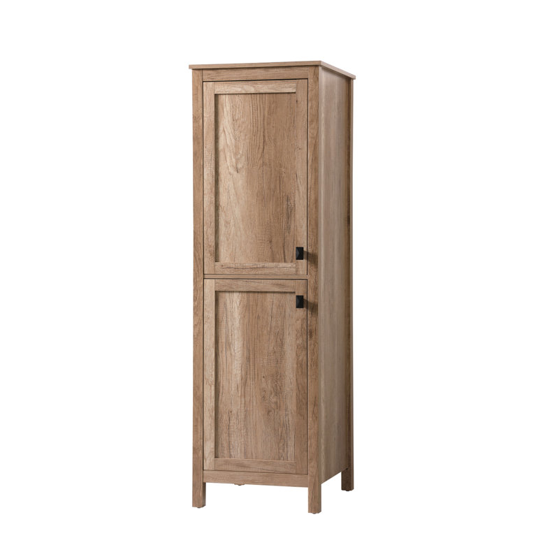 Rangement pour salle de bain Destinymarie, Chêne naturel / noir mat, H 65 po x l 20 po x P 22 po