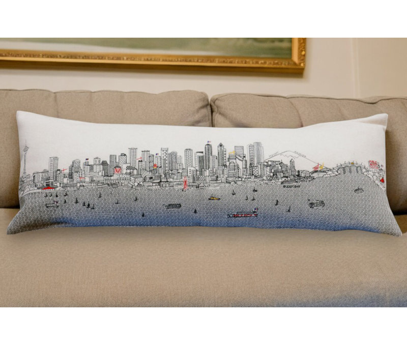 Coussin lombaire 14 "x 35" Seattle, 14 po x 45 po, Crème