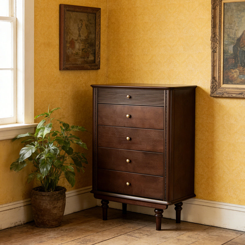 French-style Vintage 5-drawer Storage Cabinet