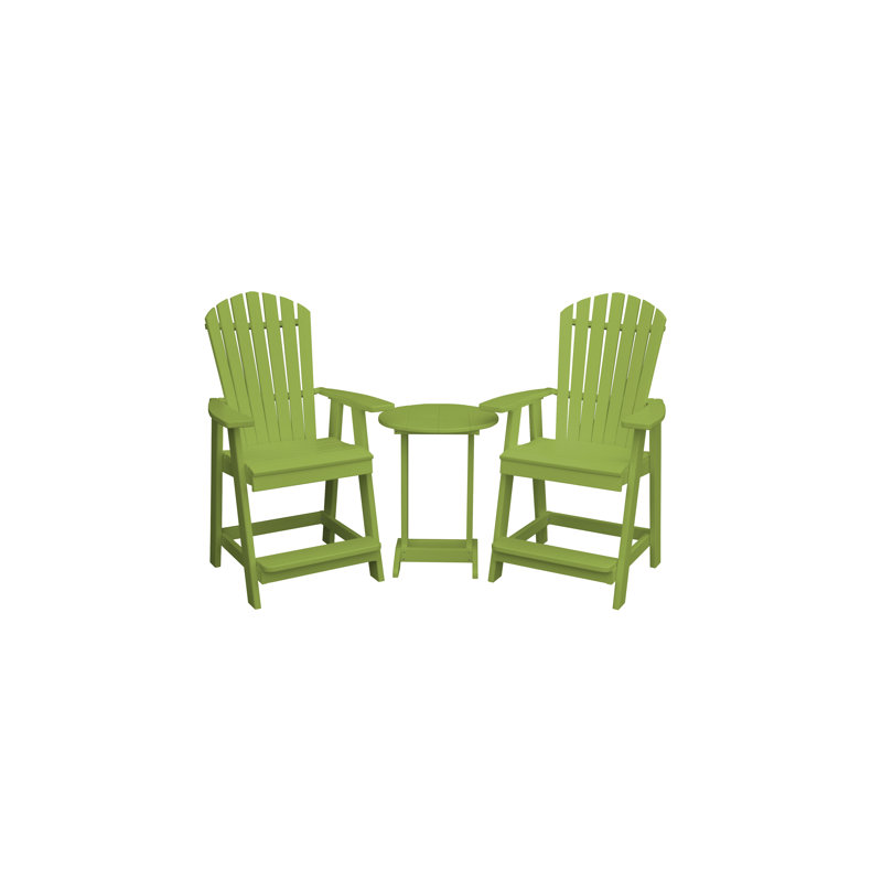 Baldomera Bar Set with Stools, Tropical Lime