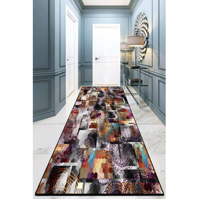 Antibacterial Hall Carpet, 100% Polyester, 39.4 x 78.7 inches | Non-Slip Underside, 0.4 in Pile Height | Washable by Machine, Durable Dot Base | Perfect for High Traffic Areas, Easy to Clean and Maintain