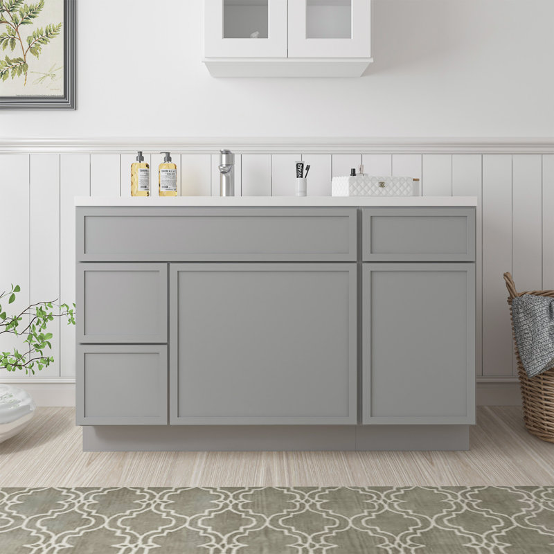 Base de meuble-lavabo simple 51 po seulement, Gris