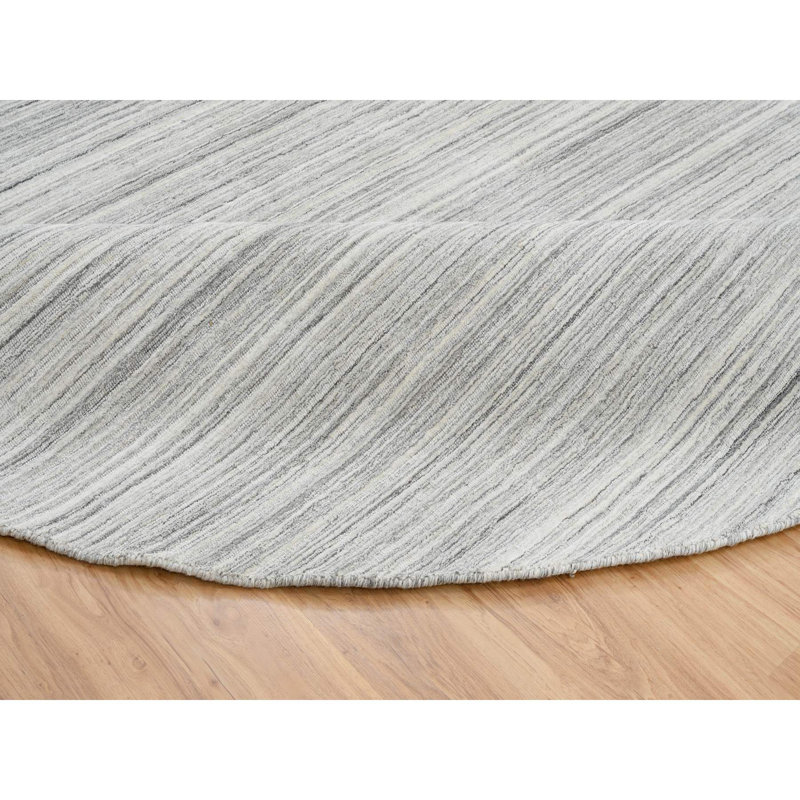 Tapis rond gris en laine naturelle tissé à la main 12 pi x 12 pi 2098FD2C6A2042AA944E7BE1741927BE