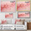Art mural abstrait doré et rose rivière II - Fuschia-554544076-554544070