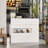 Rectangle Wood Reception Desk with Filing Cabinet
