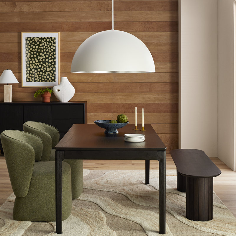 Daley Solid Wood Bench, Black