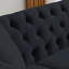 Canapé Chesterfield 58,8 po en velours noir pour salon, canapé 2 places capitonné avec accoudoirs roulés et tête de clou-523951034-523951037