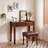 LUMERA Collection Traditional Flip-Top Vanity Desk Set with Cushioned Bench, Hidden Mirror Makeup Vanity Table with Drawers and Built-In Storage-1152623651