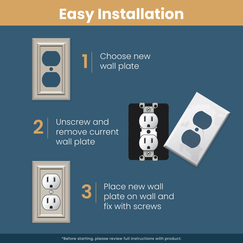 Franklin Brass Soft Arch 1-Gang Oversized Light Switch/Toggle Cover Wall Plate, Black