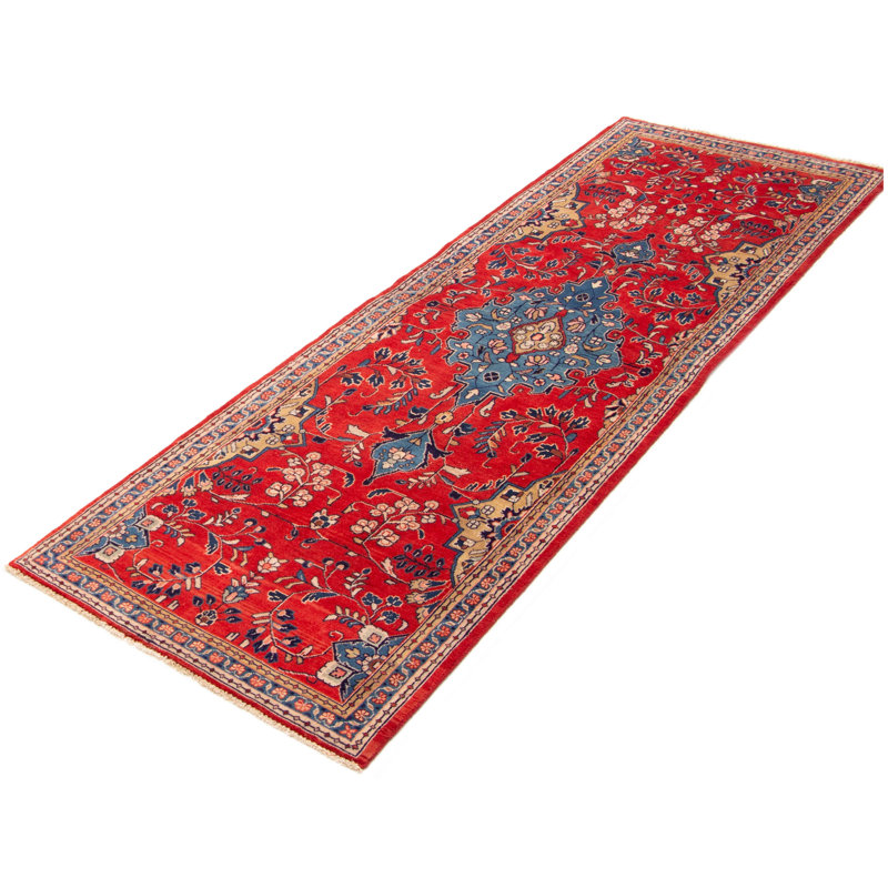 Tapis rouge noué à la main One Of Kind 3 pi 5 po x 10 pi 10 po Andelz
