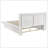Snow White Wood Eastern King LED Panel Bed