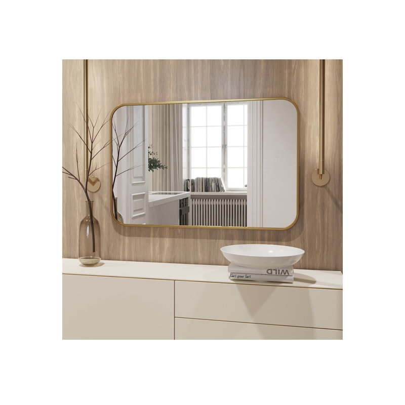 Malvia Metal Rectangle Wall Mirror