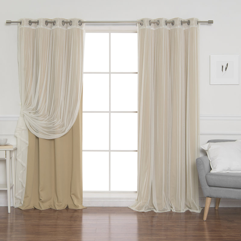 Panneau coulissant en polyester Natascha, l 52" x L 84", Blé