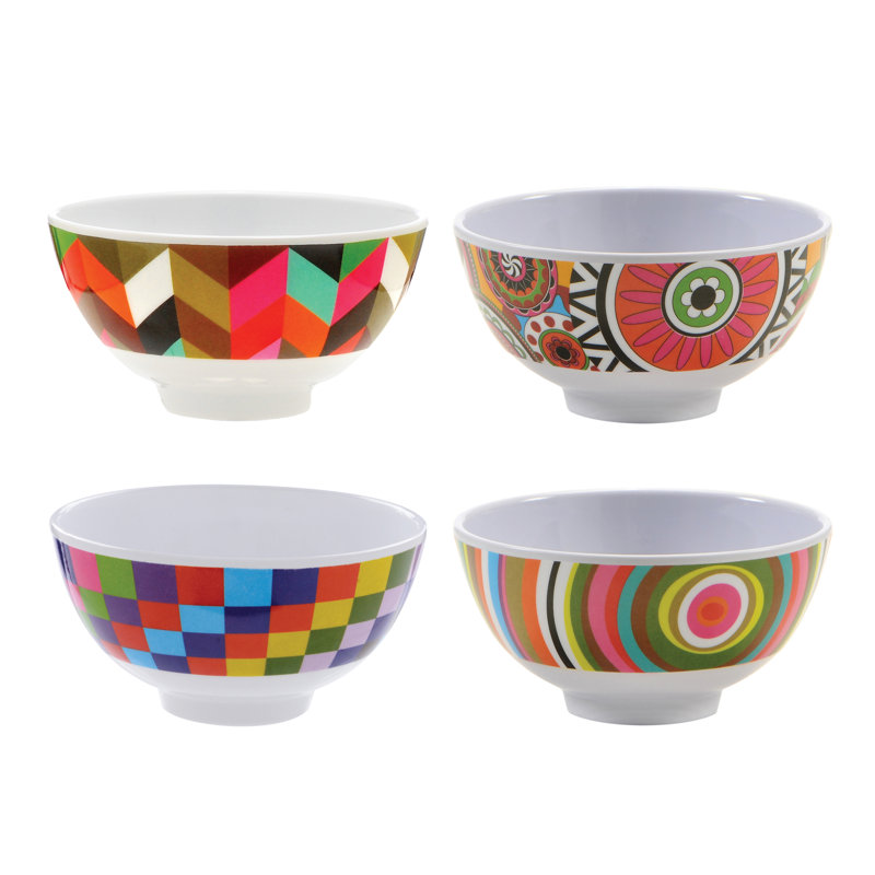 Ensemble de bol à riz 4 pièces mélamine Multi