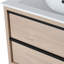 Meuble-lavabo 24 po avec 2 tiroirs à fermeture douce, lavabo en céramique