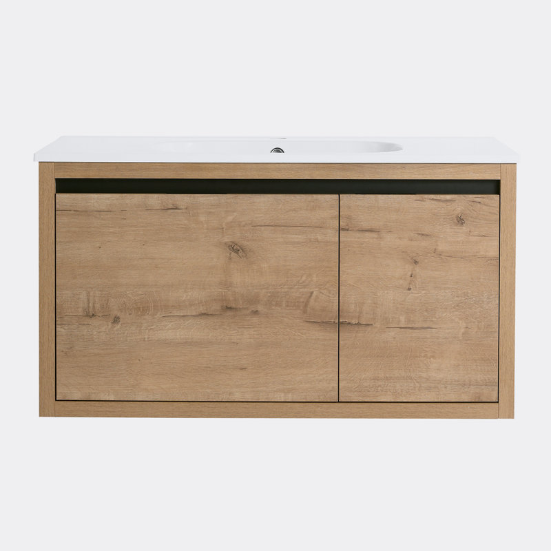 Ensemble de meuble-lavabo mural simple 36 po Makaria