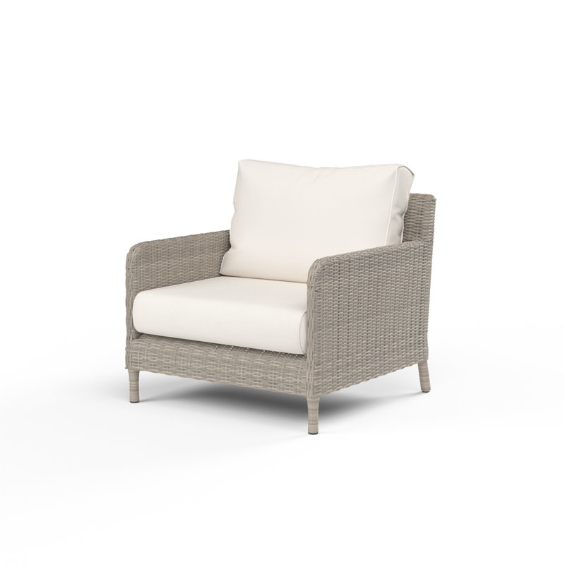 Chaise longue d'extérieur Manhattan avec coussins Sunbrella, Toile lin Sunbrella®