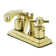 Kingston Brass Concord Two-Handle 3-Hole Deck Mount 4" Centerset Bathroom Faucet with Plastic Pop-Up