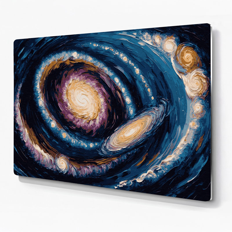 Space Deep Field images, art mural gris en métal, H 11 po x l 14 po