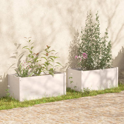 Boîte à fleurs en bois pour l'extérieur