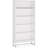 Duty Free-Standing Bookshelf Shelving Unit,White Display Case,70.8”
