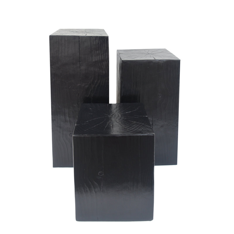 Outdoor Side Table Set, Black
