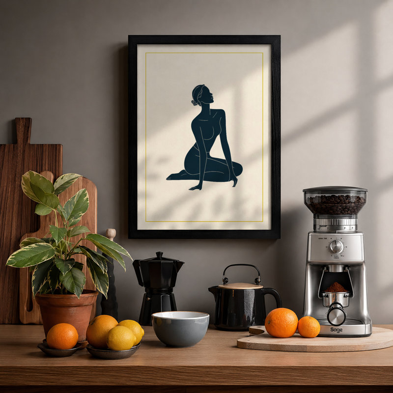 Contemplative Silence Minimalist - Print, A1 - 84.1 x 59.4 cm, Black