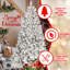 Arbre de Noël enneigé 4 pi, 150 lumières de calibre UL, 21 lumières de pin, 366 pointes avec effet neigeux, conception à charnières pour un assemblage simple, branches naturelles en métal pour les fêtes, structure à installation rapide,