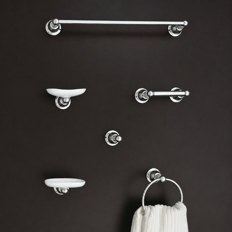 Porte-savon mural Rio Grande, laiton massif et écusson par Strom Living, Chrome