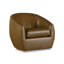 Leather Swivel Barrel Chair