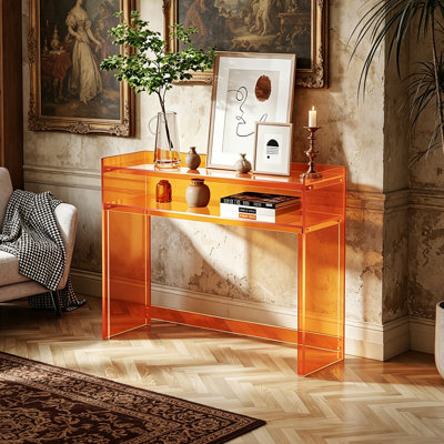 Minimalist acrylic console table
