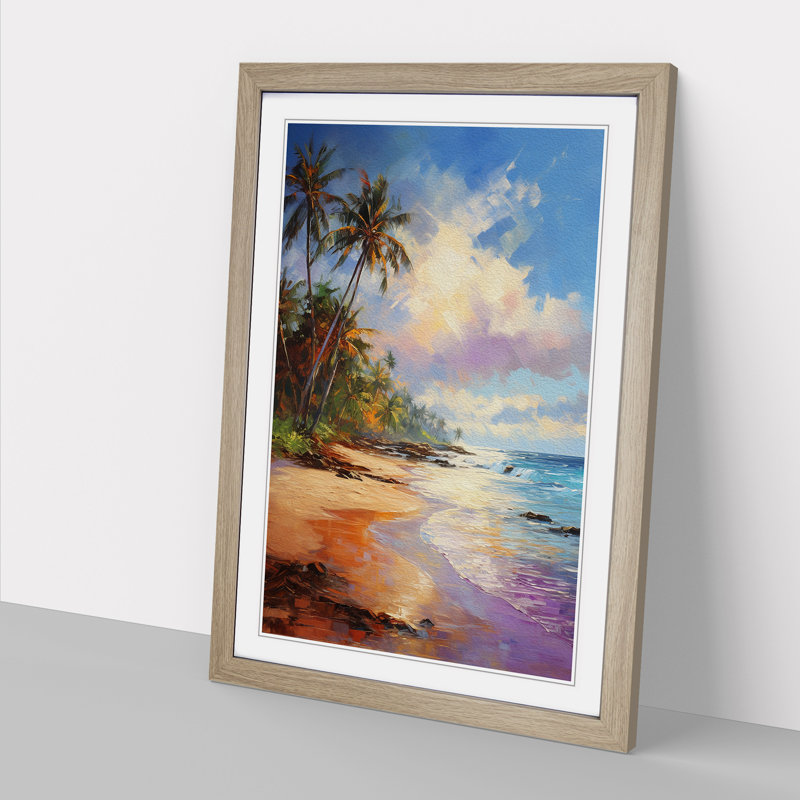 Single Picture Frame Print on Wood, Oak Framed, 34cm H x 25cm W