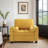 Convertible Yellow Corduroy Tufted Sofa Bed Chair 3-In-1 Pull Out Multi-Functional Sleeper Single Chair Bed With 2 Soft Pillows, USB Outlet and  Cup Holder-1458289990