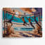 Art mural en métal beige Sports Bossaball-734368496