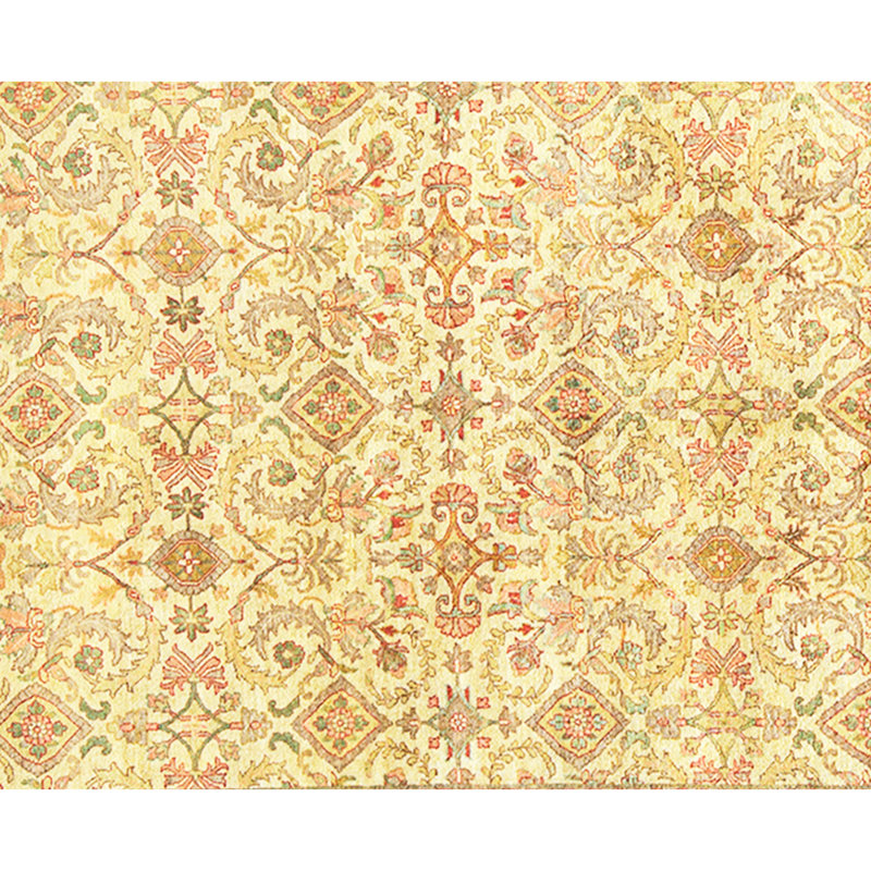 High-Quality Hand-Knotted Gold And Gold Area Rug