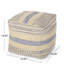 Pouf en tissu fabriqué à la main Western, mélange de laine et de chanvre durable, 16 po x 16 po, parfait pour les sièges et la décoration