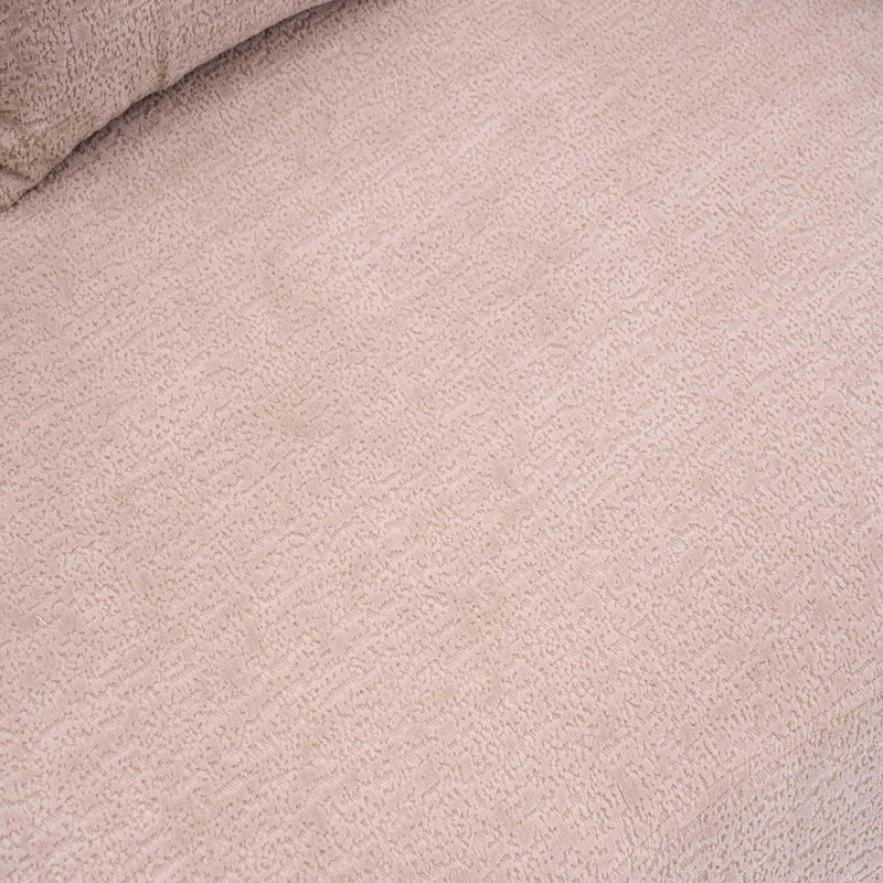 Boneless 65" Chenille Curved Sofa, Pink