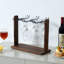 Solid Wood Tabletop Wine Glass Rack In Brown