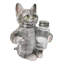 Figurine mignonne chaton gris