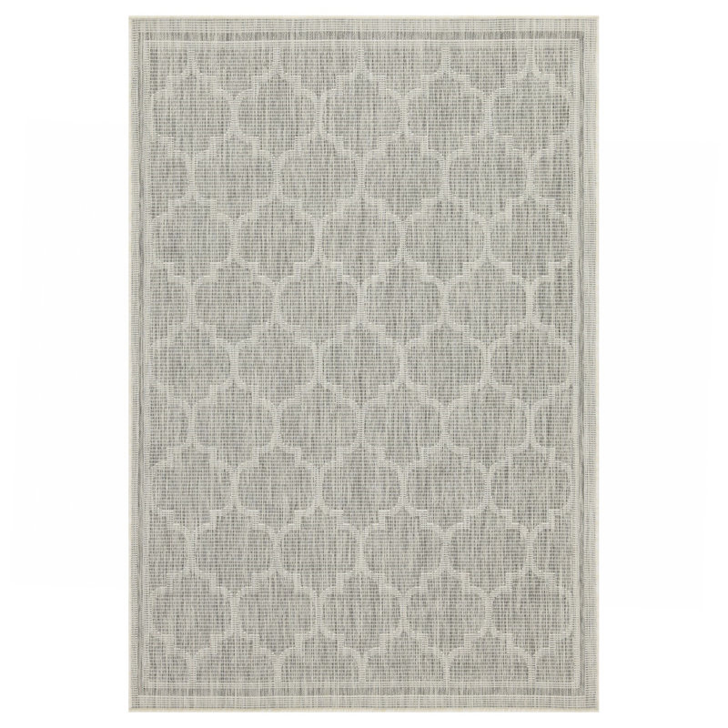 Tapis argenté intérieur / extérieur, Rectangle 7 pi 10 po x 10 pi 3 po