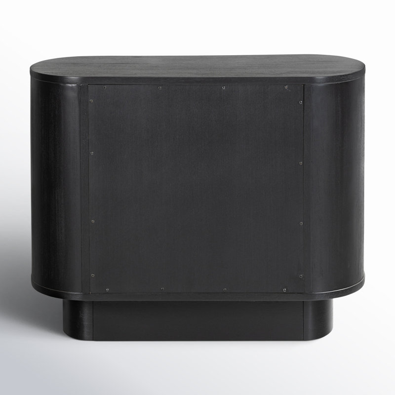 Paden Nightstand-Aged Black Acacia, Aged Black Acacia