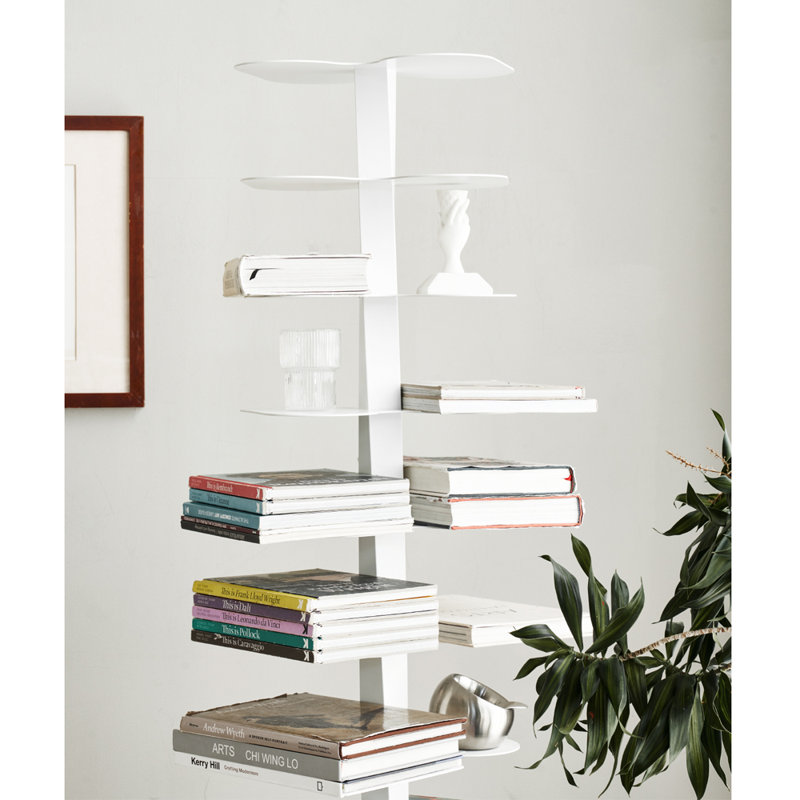 Bibliothèque rotative à spirale, Blanc