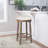 26" Counter Height, 360° Swivel Wooden Barstool-1317238894