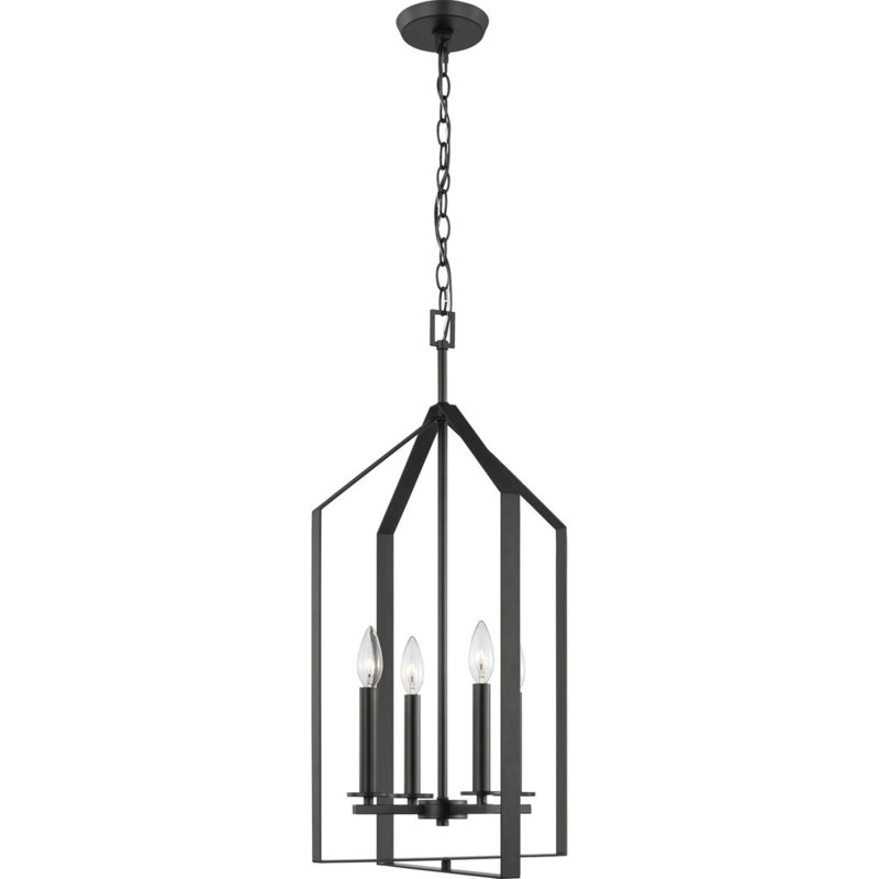 Luminaire suspendu 4 lumières Shannetta, Nickel brossé