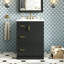 Meuble-lavabo moderne de 24 po avec lavabo, petite armoire de lavabo avec 2 tiroirs et porte à fermeture douce, meuble-lavabo sous-comptoir avec tiroirs