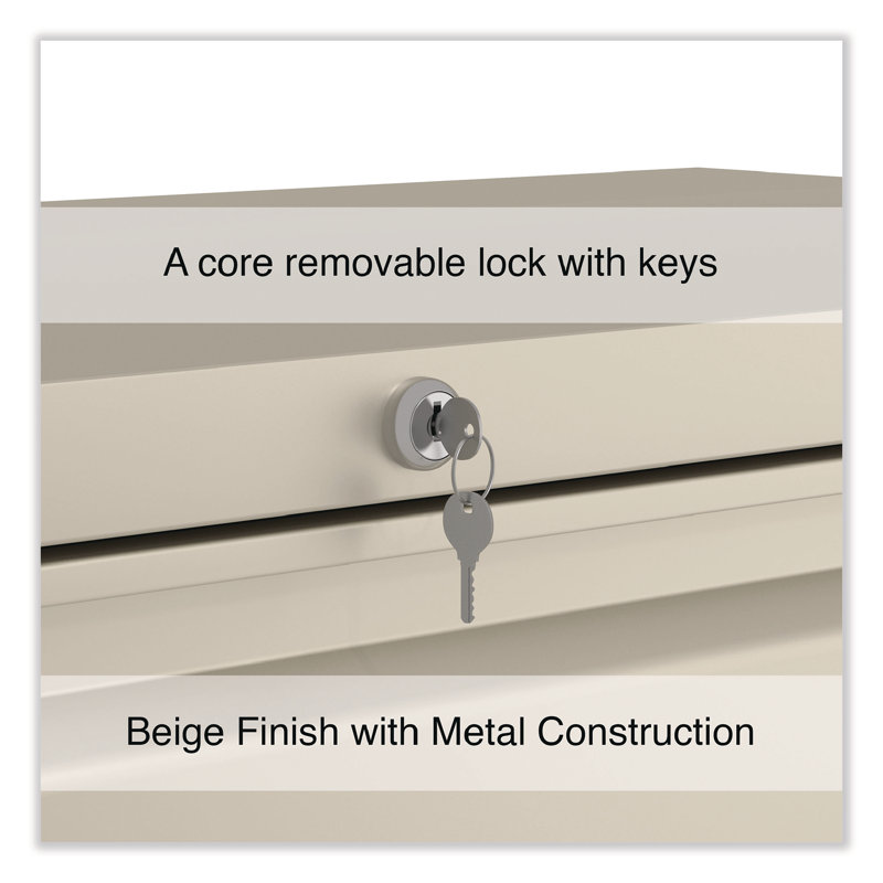 Putty 3-Drawer Lockable Lateral File Cabinet